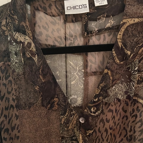 Chico's Shear Blouse - Picture 3 of 3